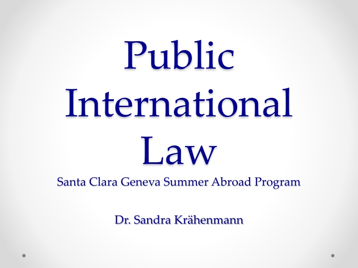 public international law santa clara geneva