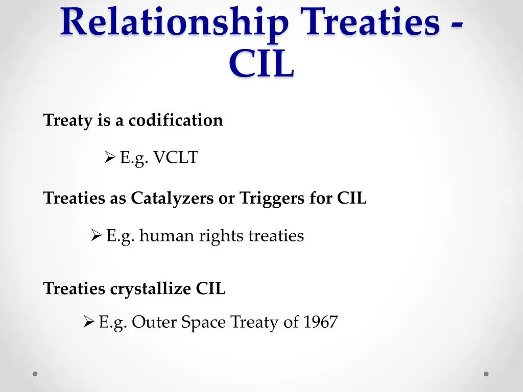 relationship treaties cil