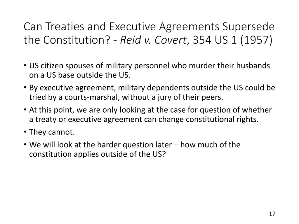 can treaties and executive agreements supersede