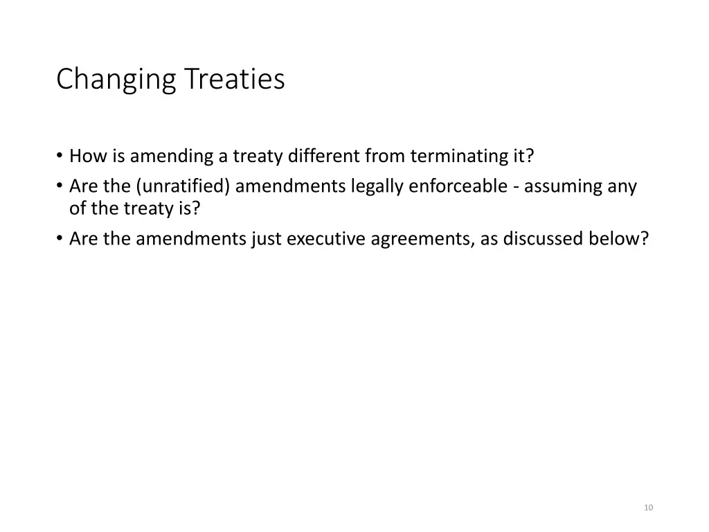 changing treaties