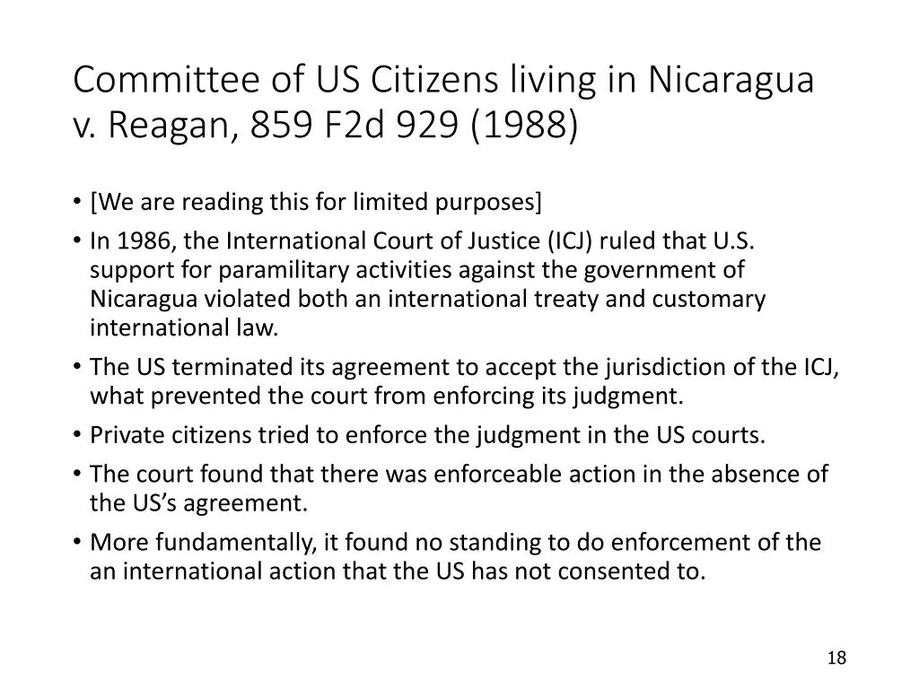 committee of us citizens living in nicaragua