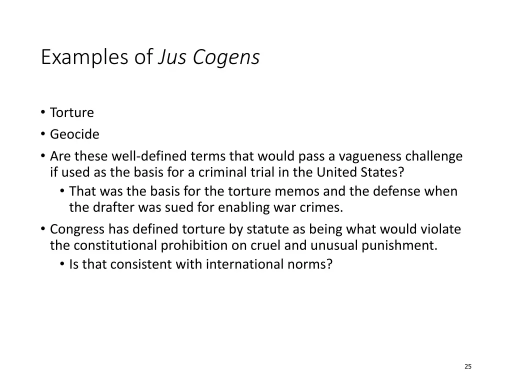 examples of jus cogens