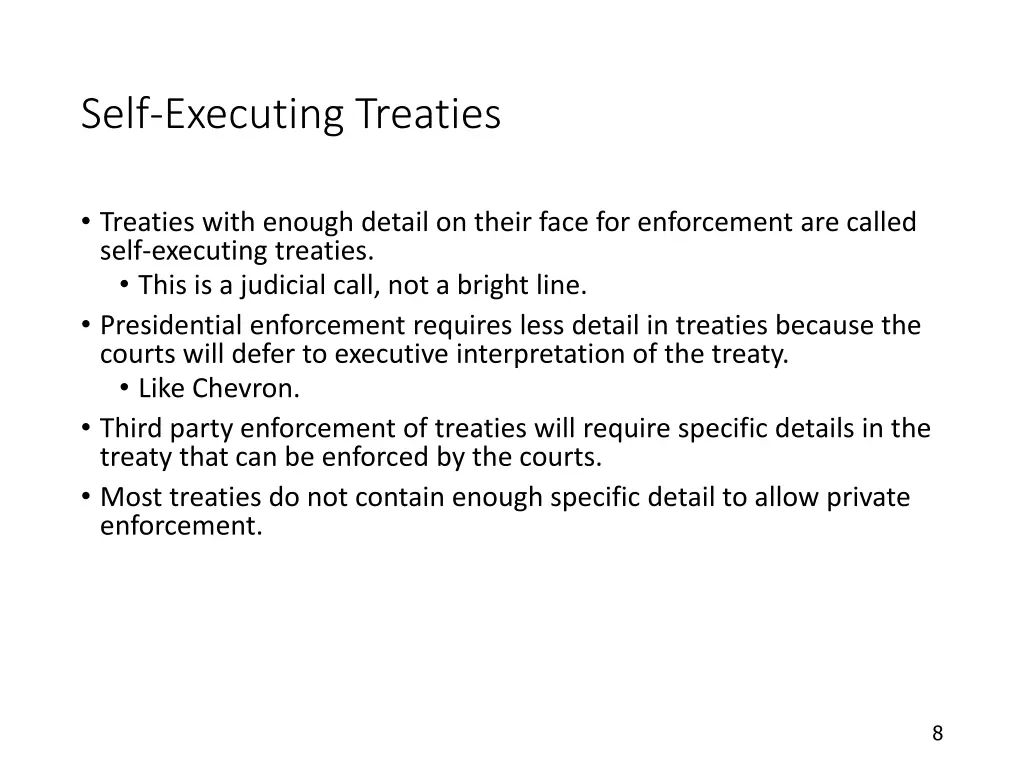 self executing treaties