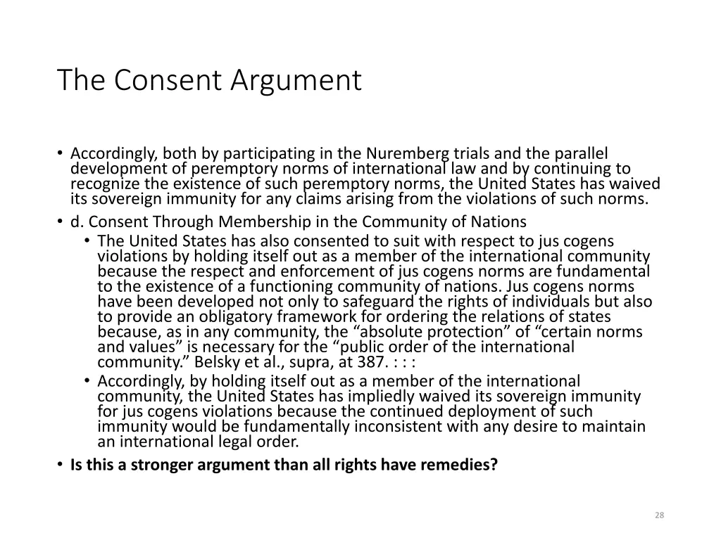 the consent argument