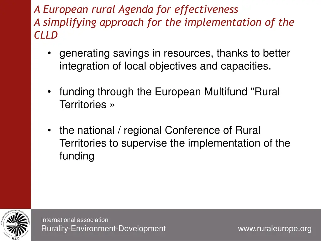 a european rural agenda for effectiveness