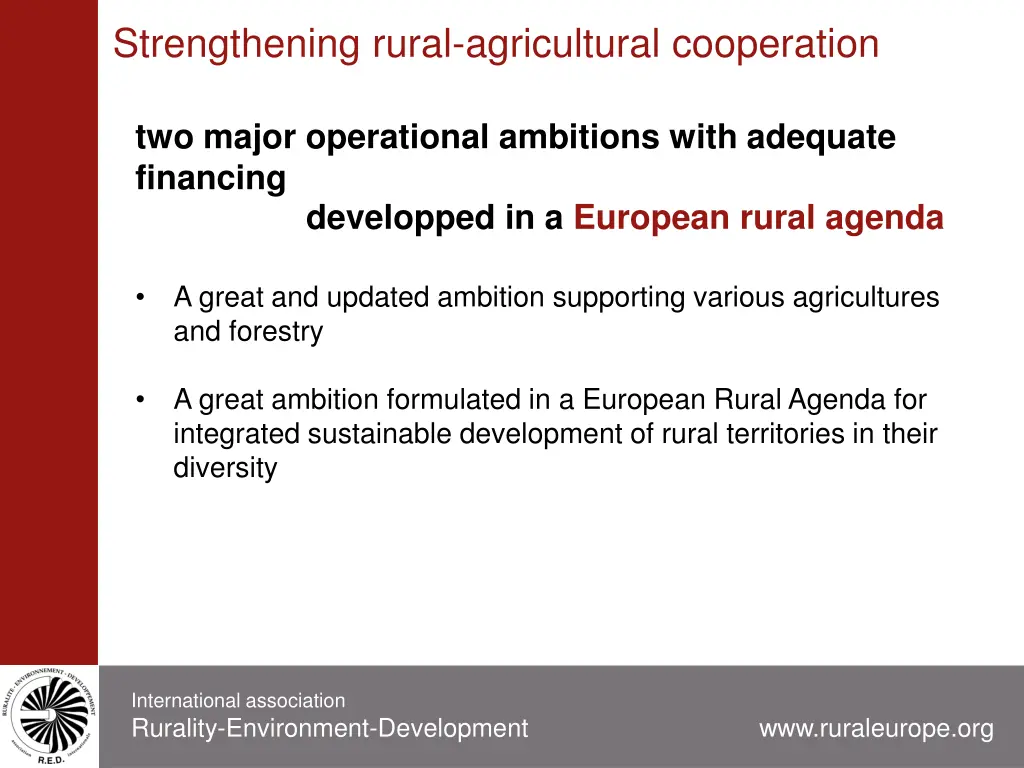 strengthening rural agricultural cooperation