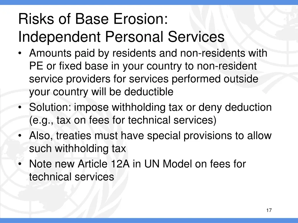 risks of base erosion independent personal 2