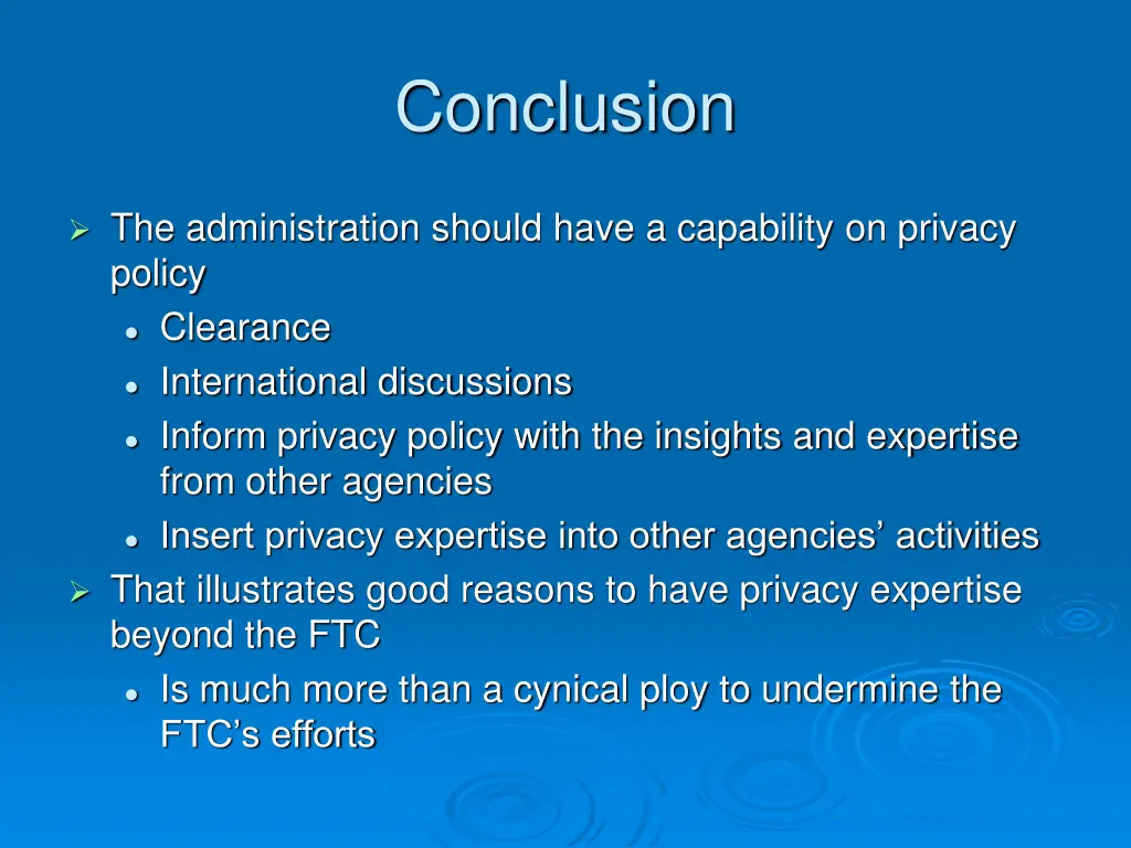 conclusion