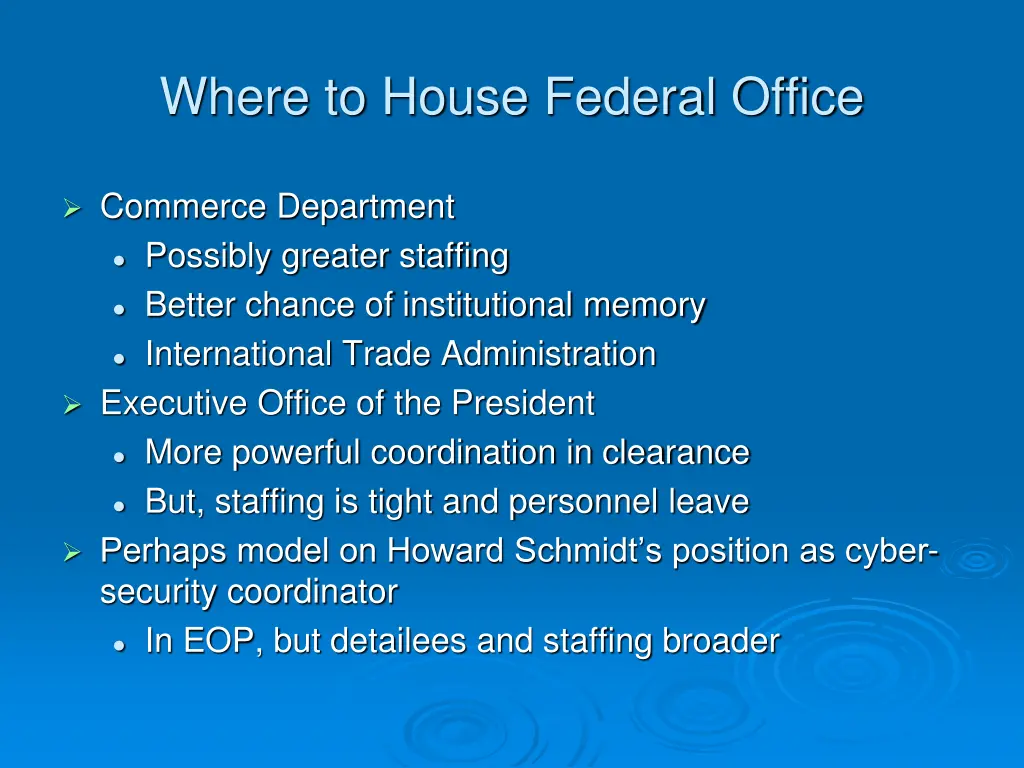where to house federal office