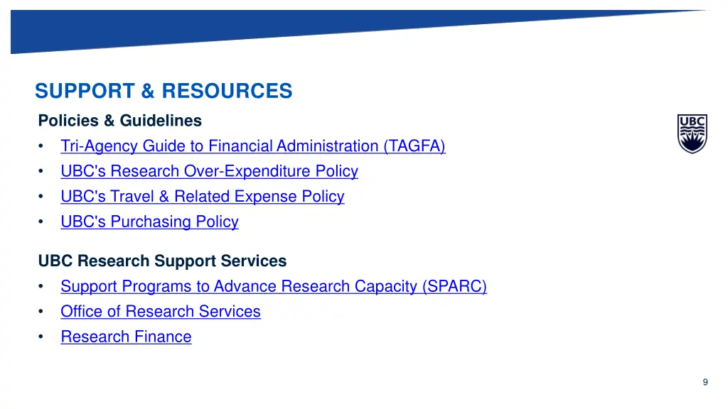 support resources