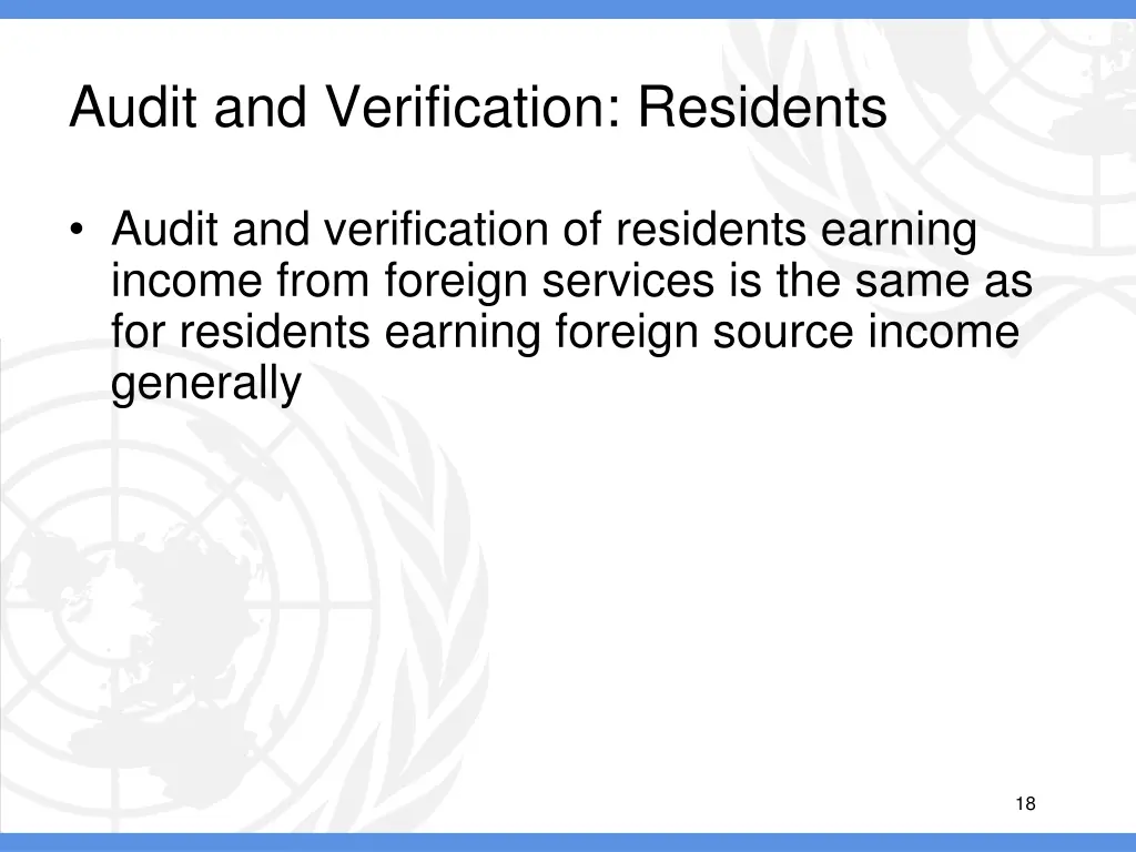 audit and verification residents
