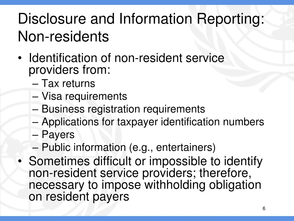 disclosure and information reporting
