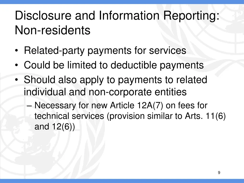 disclosure and information reporting non residents 2