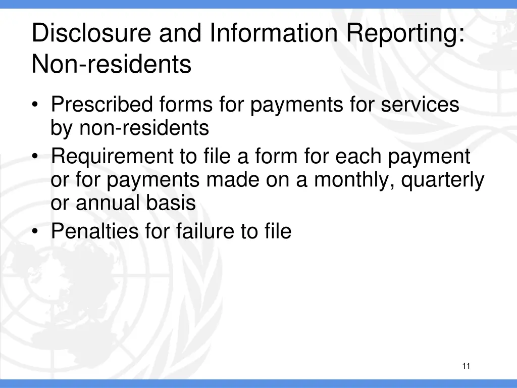 disclosure and information reporting non residents 3