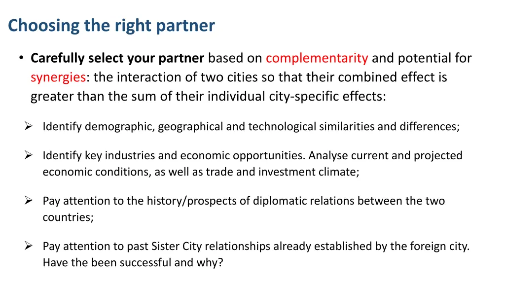 choosing the right partner