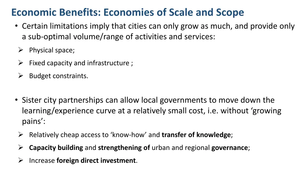 economic benefits economies of scale and scope 1