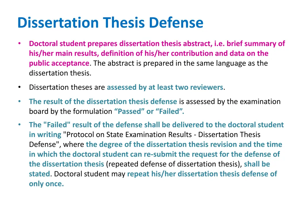 dissertation thesis defense