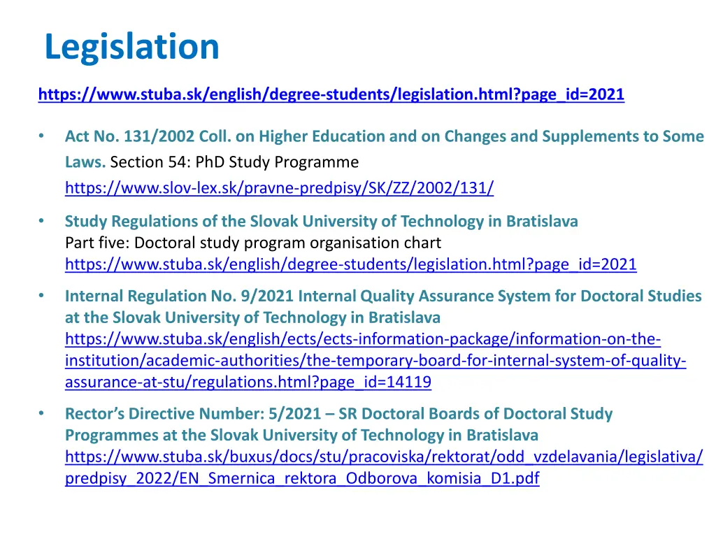 legislation