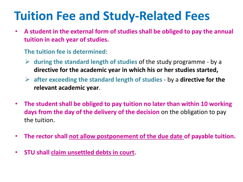 tuition fee and study related fees 1