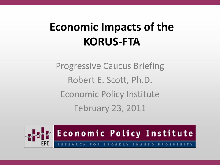 economic impacts of the korus fta