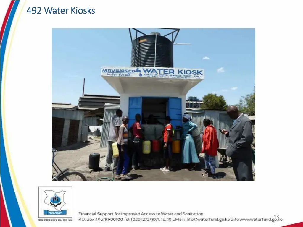 492 water kiosks 492 water kiosks