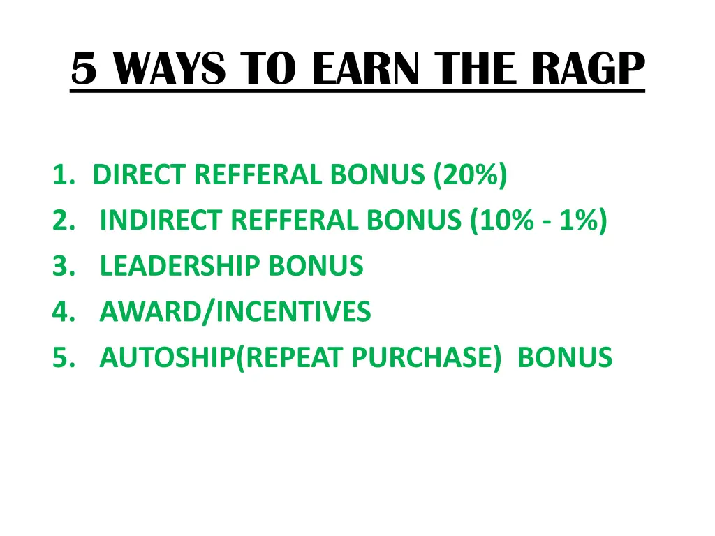 5 ways to earn the ragp