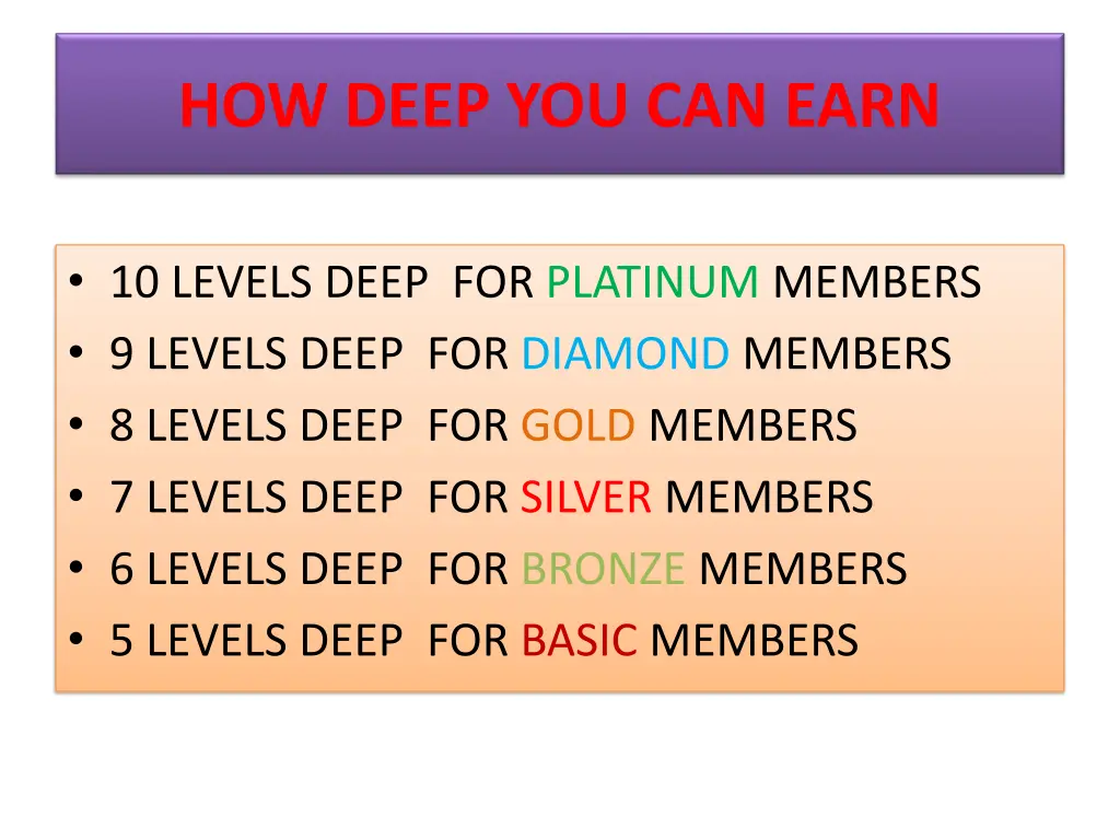 how deep you can earn