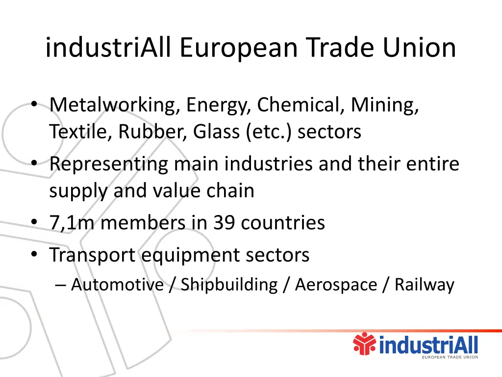 industriall european trade union