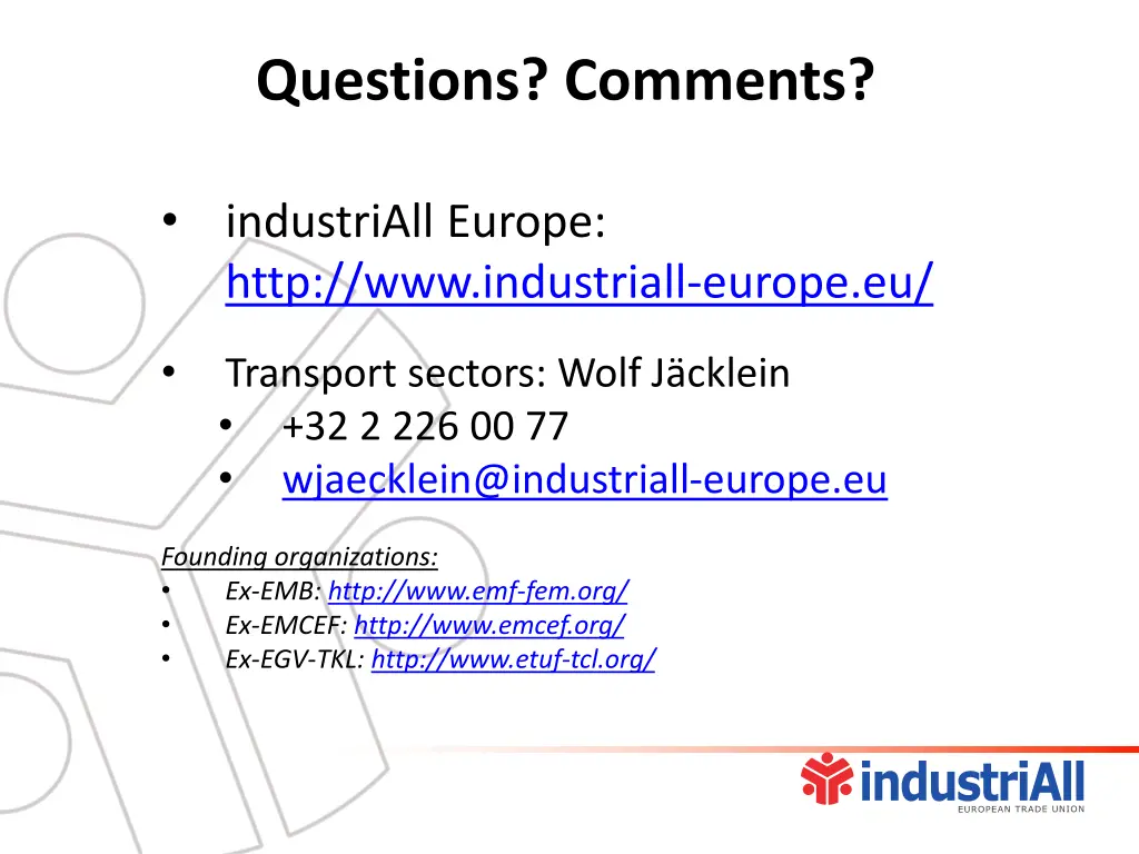 questions comments