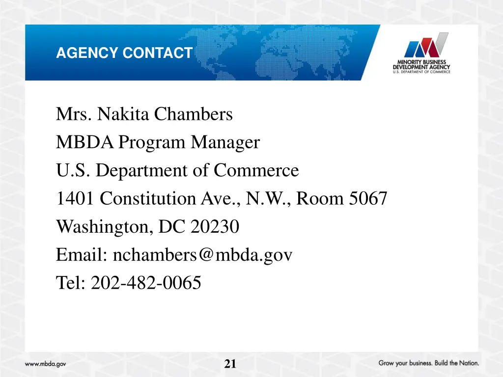 agency contact