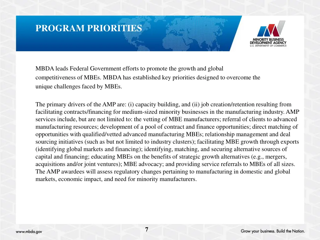 program priorities