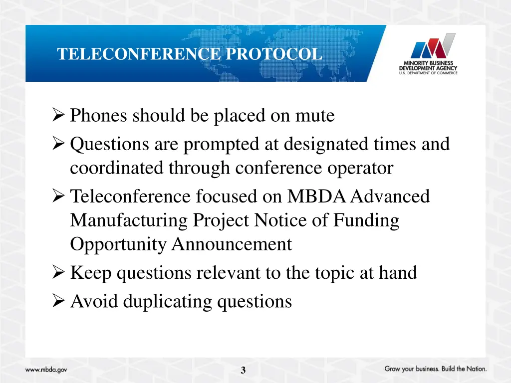 teleconference protocol