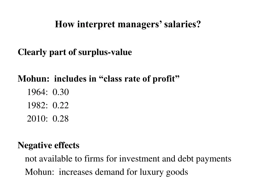 how interpret managers salaries