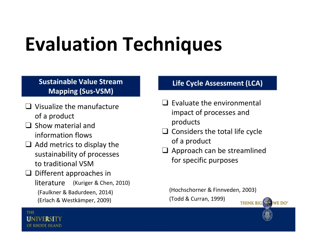 evaluation techniques