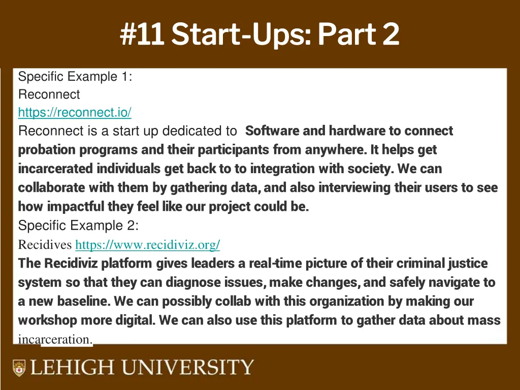 11 start 11 start ups part 2 ups part 2