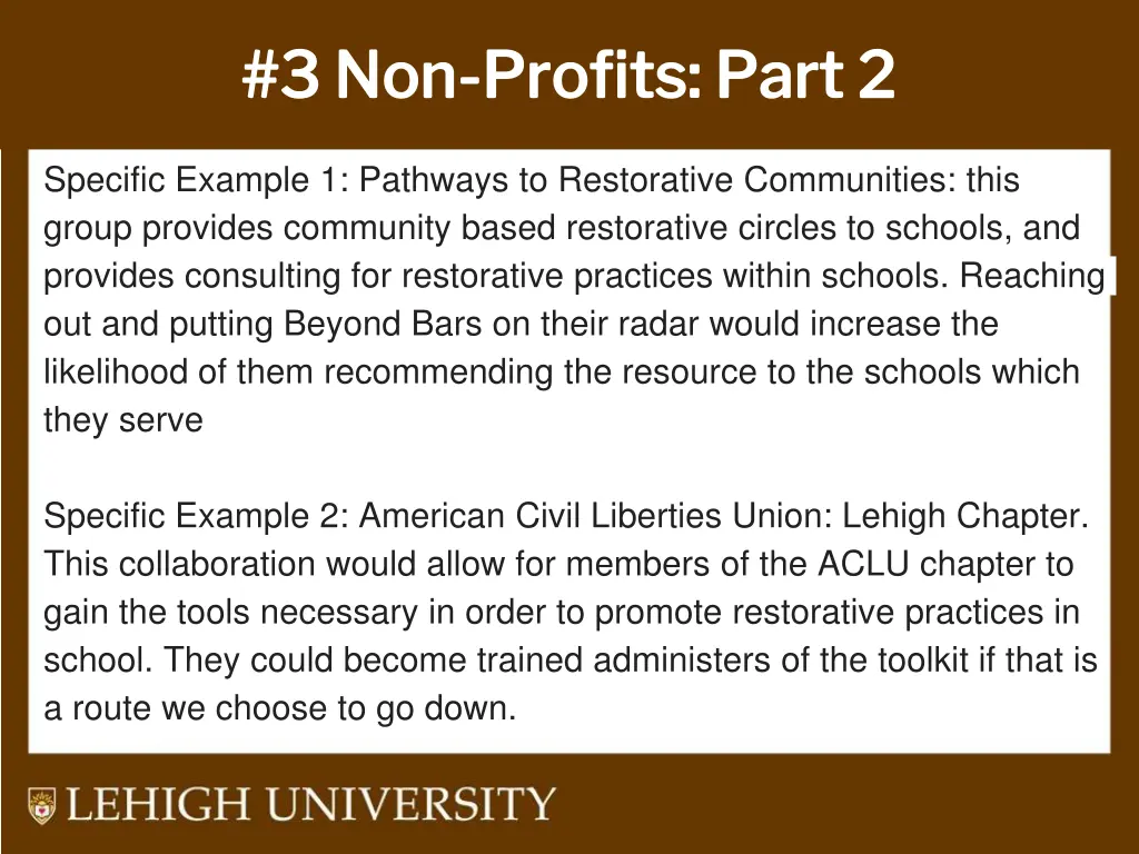 3 non 3 non profits part 2 profits part 2
