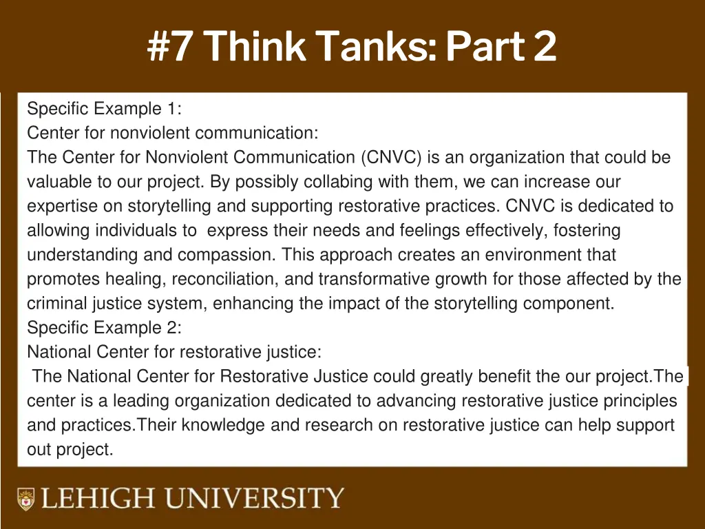 7 think tanks part 2 7 think tanks part 2