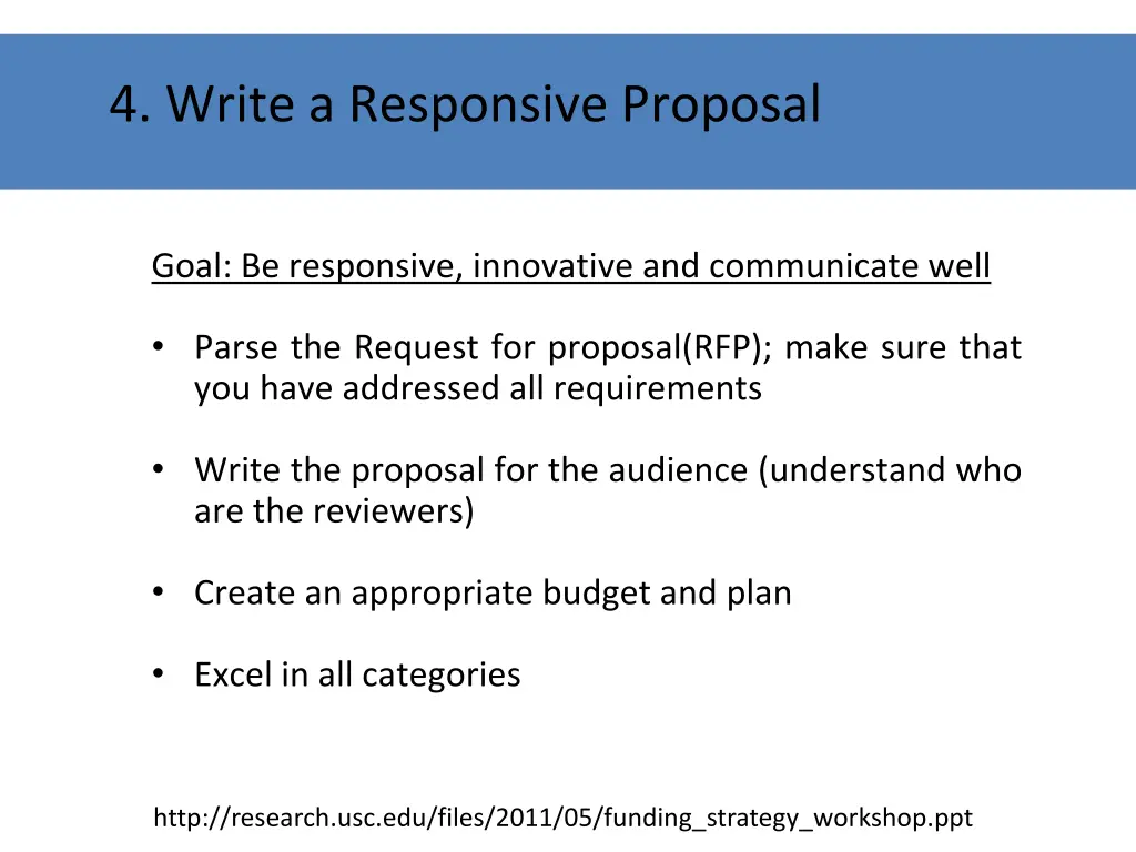 4 write a responsive proposal