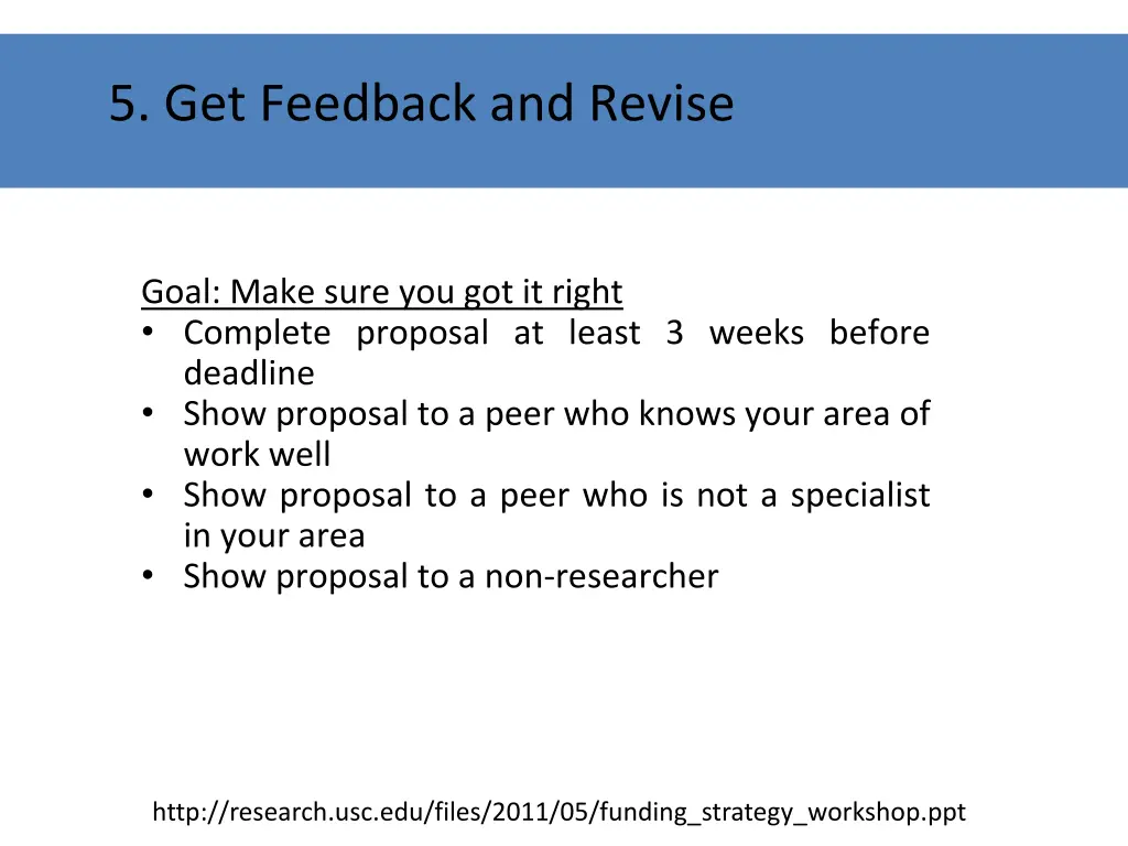 5 get feedback and revise