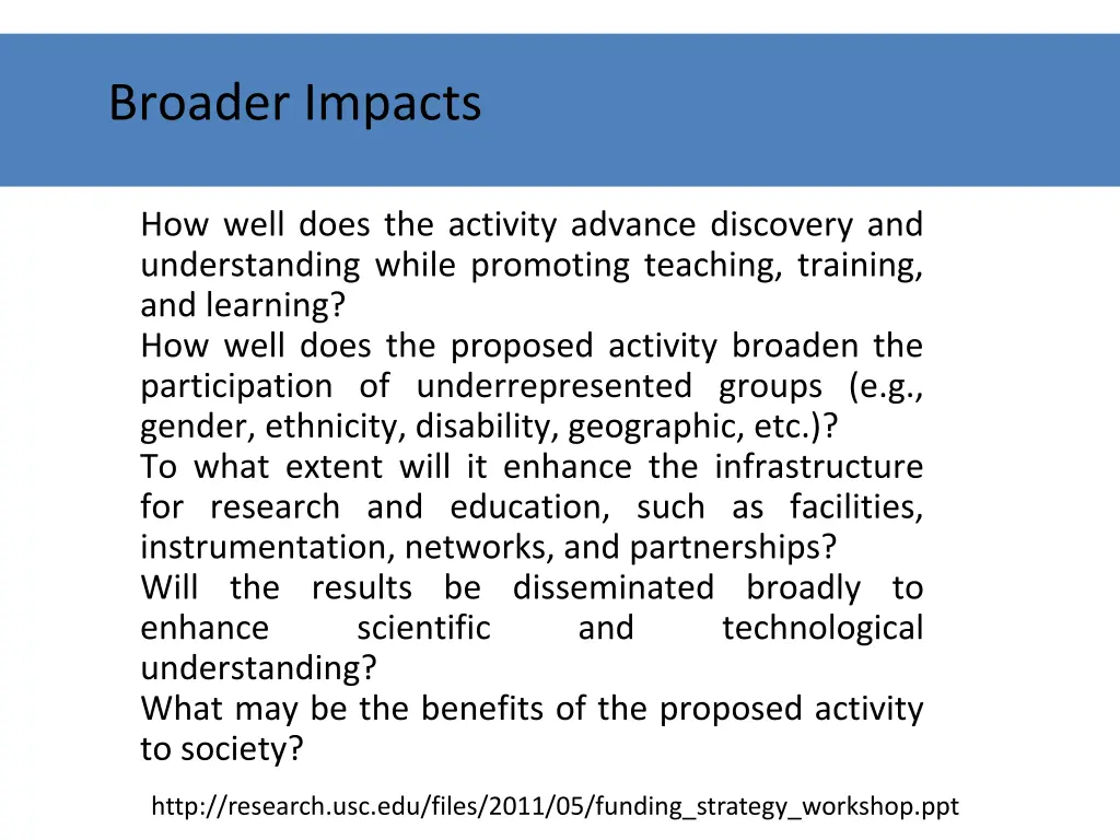 broader impacts