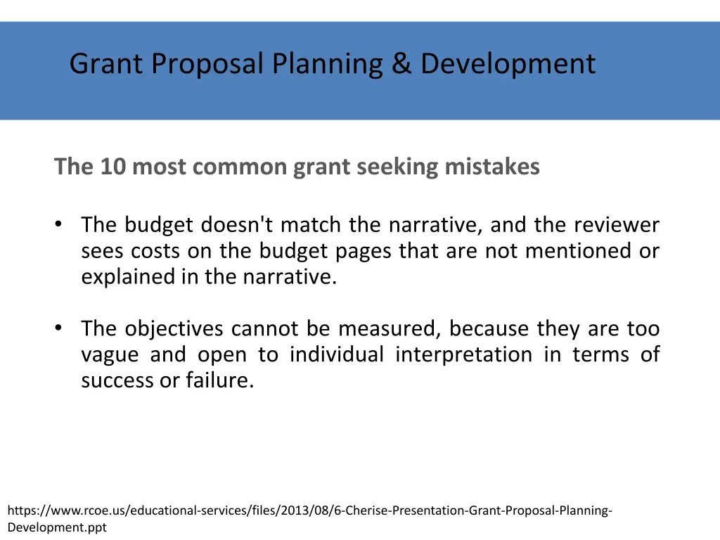 grant proposal planning development 1