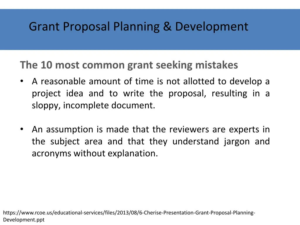 grant proposal planning development 2