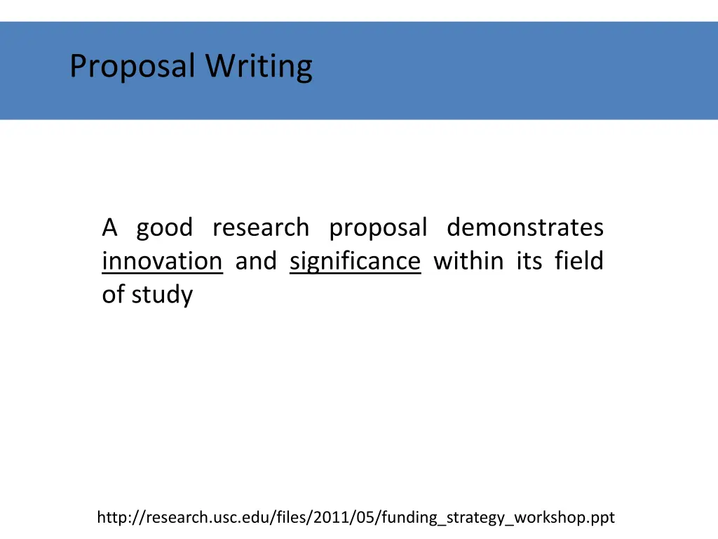 proposal writing
