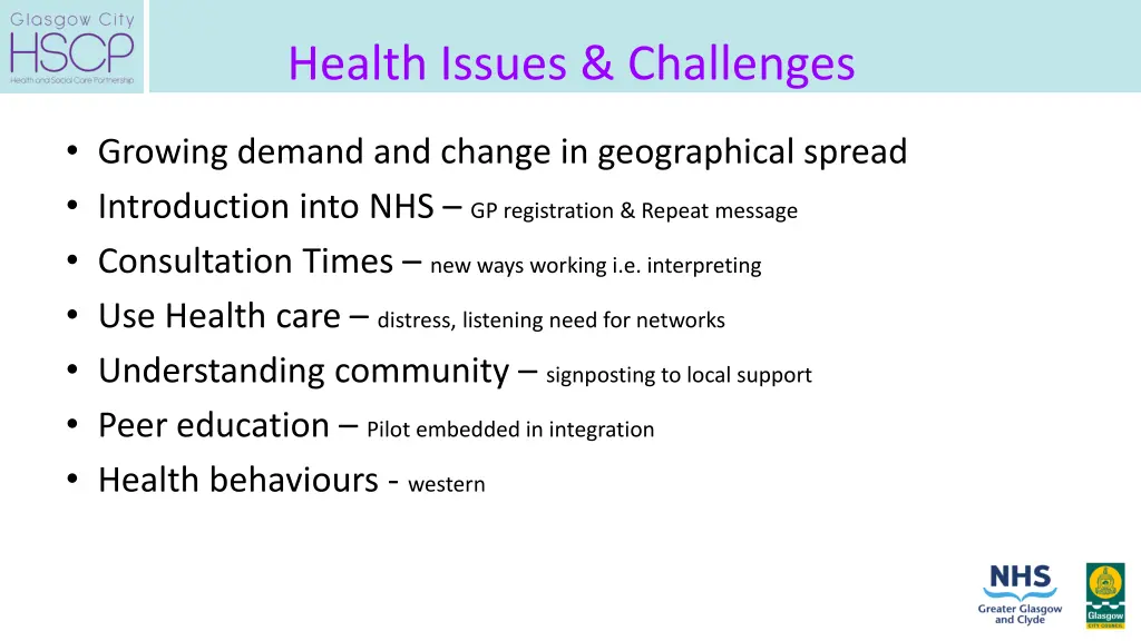 health issues challenges