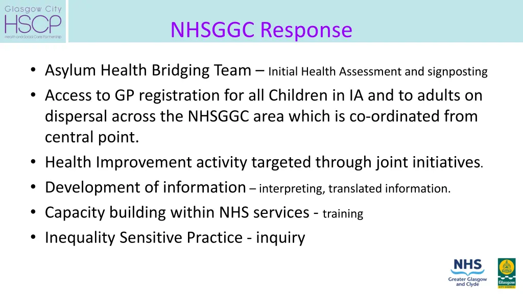 nhsggc response