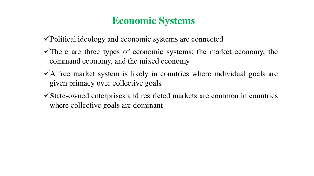 economic systems