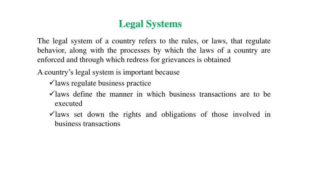 legal systems