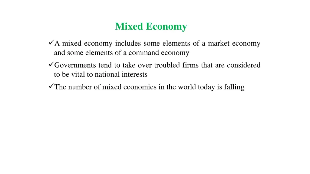 mixed economy