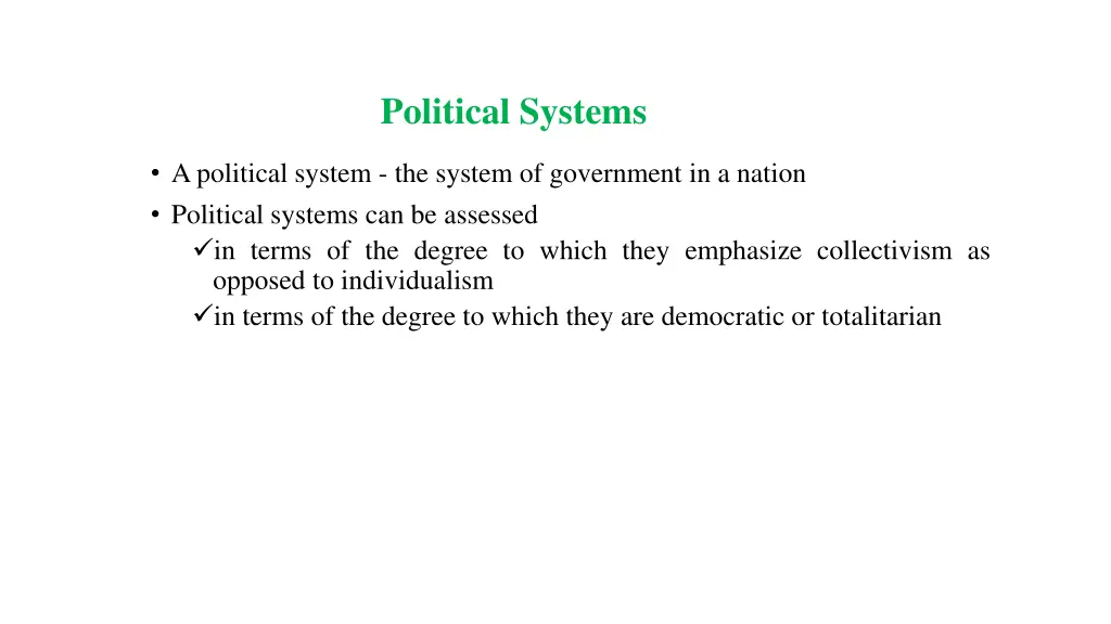 political systems