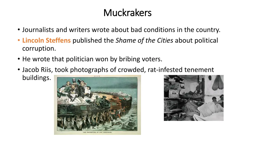 muckrakers muckrakers